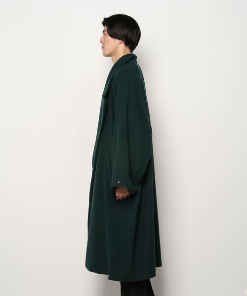 my beautiful landlet(マイビューティフルランドレット)の「【my beautiful landlet】 wool mossa long coat(トレンチコート・メンズ・ブラック/グリーン/エンジ/グレー・0/1/2)」の19枚目の写真