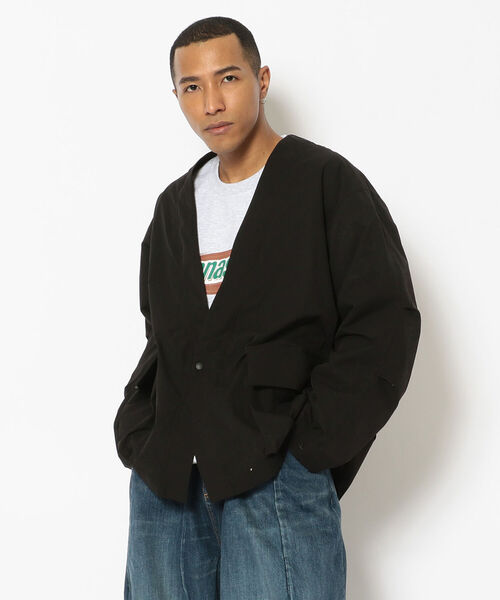 MANASTASH（マナスタッシュ）の「MANASTASH/マナスタッシュ　ST.HELENS HANTEN JACKET セントへレンズハンテンジャケット　7122039（ノーカラージャケット・メンズ・ブラック/オリーブ・MEDIUM/LARGE/X-LARGE）」の11枚目の写真