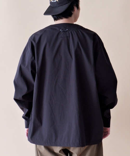 MANASTASH（マナスタッシュ）の「MANASTASH/マナスタッシュ　ST.HELENS HANTEN JACKET セントへレンズハンテンジャケット　7122039（ノーカラージャケット・メンズ・ブラック/オリーブ・MEDIUM/LARGE/X-LARGE）」の8枚目の写真