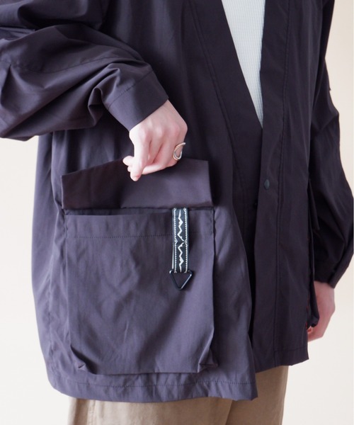 MANASTASH（マナスタッシュ）の「MANASTASH/マナスタッシュ　ST.HELENS HANTEN JACKET セントへレンズハンテンジャケット　7122039（ノーカラージャケット・メンズ・ブラック/オリーブ・MEDIUM/LARGE/X-LARGE）」の5枚目の写真