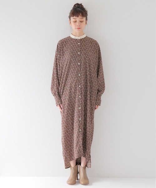 JOURNAL STANDARD relume（ジャーナルスタンダード　レリューム）の「ヨークギャザー小花柄ワンピース（ワンピース・レディース・ブラウン・FREE）」の16枚目の写真