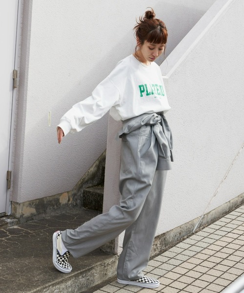 Auntie Rosa Holiday（アンティローザホリデー）の「T/Rツイルオールインワン（サロペット/オーバーオール・レディース・グレー/ブラック・SMALL/MEDIUM）」の6枚目の写真