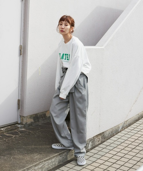 Auntie Rosa Holiday（アンティローザホリデー）の「T/Rツイルオールインワン（サロペット/オーバーオール・レディース・グレー/ブラック・SMALL/MEDIUM）」の8枚目の写真