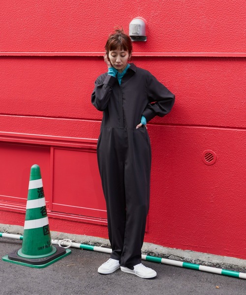 Auntie Rosa Holiday（アンティローザホリデー）の「T/Rツイルオールインワン（サロペット/オーバーオール・レディース・グレー/ブラック・SMALL/MEDIUM）」の22枚目の写真