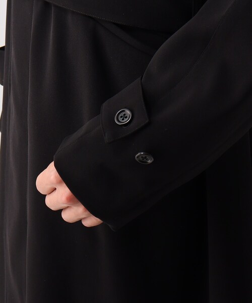 tk.TAKEO KIKUCHI（ティーケータケオキクチ）の「◆ダブルクロス スタンドジップコート（ステンカラーコート・メンズ・ブラック/オフホワイト・02/03）」の11枚目の写真