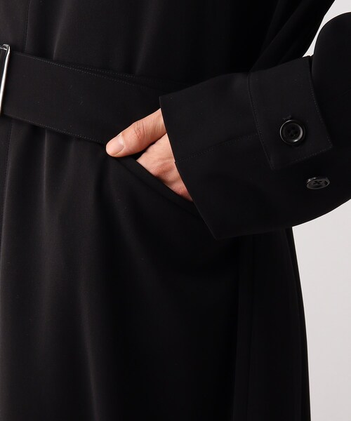 tk.TAKEO KIKUCHI（ティーケータケオキクチ）の「◆ダブルクロス スタンドジップコート（ステンカラーコート・メンズ・ブラック/オフホワイト・02/03）」の12枚目の写真