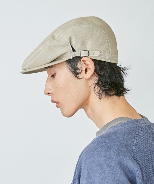 OVERRIDE（オーバーライド）の「OVERRIDE CONTRAST STITCH HUNTING（ハンチング/ベレー帽・メンズ・ブラック/ベージュ/グレー・L(60cm)/M(58cm)）」の19枚目の写真