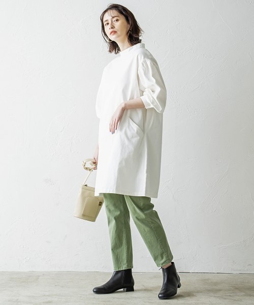 studio CLIP（スタディオクリップ）の「デニムアソートスタンドワンピース（ワンピース・レディース・オフホワイト/カーキ/ライトブルー・MEDIUM/LARGE）」の17枚目の写真