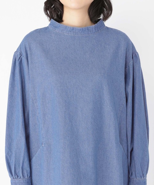 studio CLIP（スタディオクリップ）の「デニムアソートスタンドワンピース（ワンピース・レディース・オフホワイト/カーキ/ライトブルー・MEDIUM/LARGE）」の16枚目の写真