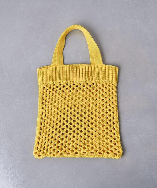 BATONER（バトナー）の「【別注】＜BATONER（バトナー）＞ニット バッグ†（トートバッグ・レディース・ブラック/ケリー/イエロー・FREE）」の6枚目の写真