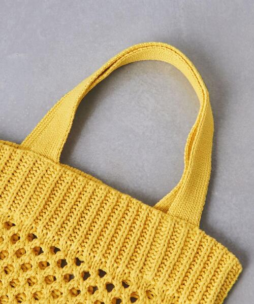 BATONER（バトナー）の「【別注】＜BATONER（バトナー）＞ニット バッグ†（トートバッグ・レディース・ブラック/ケリー/イエロー・FREE）」の12枚目の写真