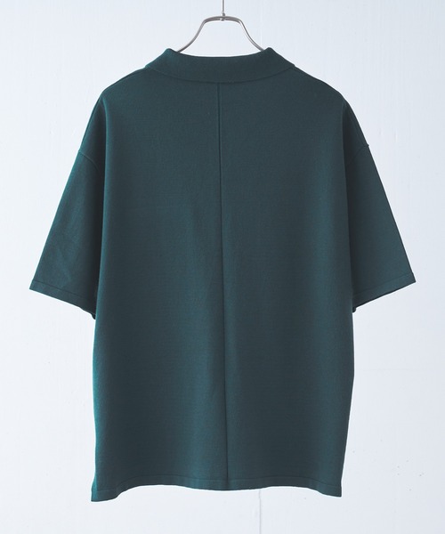 Alpinus（アルピナス）の「Alpinus - high gauge fluffy knit polo shirts /ハイゲージフラフィーニットポロ（ポロシャツ・メンズ・チャコールグレー/グリーン/テラコッタ・SMALL/MEDIUM）」の15枚目の写真