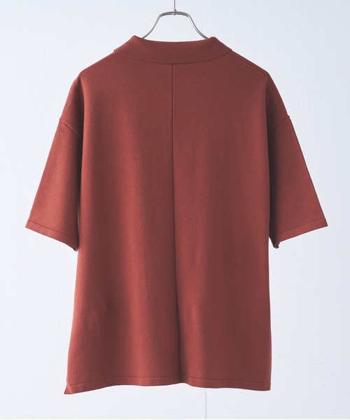 Alpinus（アルピナス）の「Alpinus - high gauge fluffy knit polo shirts /ハイゲージフラフィーニットポロ（ポロシャツ・メンズ・チャコールグレー/グリーン/テラコッタ・SMALL/MEDIUM）」の17枚目の写真