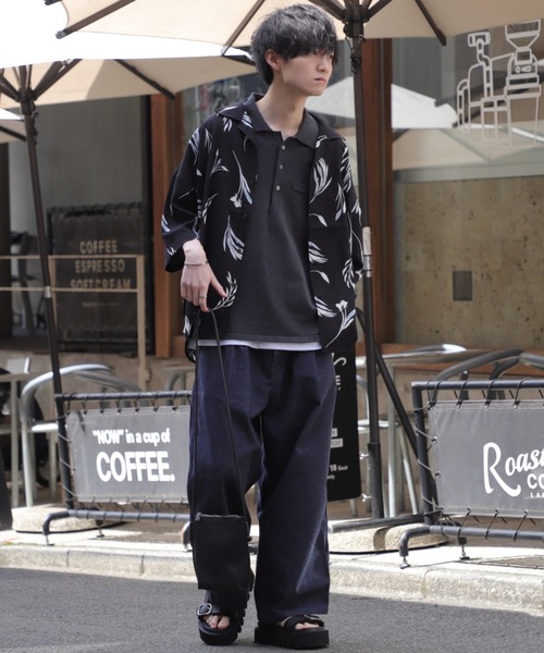 Alpinus（アルピナス）の「Alpinus - high gauge fluffy knit polo shirts /ハイゲージフラフィーニットポロ（ポロシャツ・メンズ・チャコールグレー/グリーン/テラコッタ・SMALL/MEDIUM）」の12枚目の写真