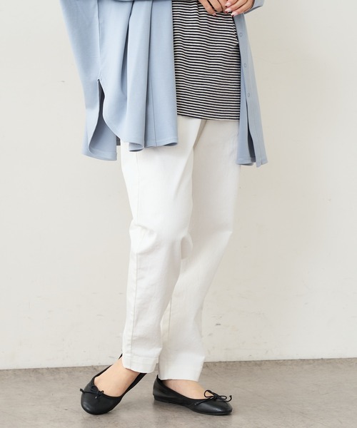 PUAL CE CIN（ピュアルセシン）の「【JAPAN】カツラギストレッチスリムパンツ（その他パンツ・レディース・ホワイト/ベージュ/ネイビー/ナチュラル・FREE）」の2枚目の写真
