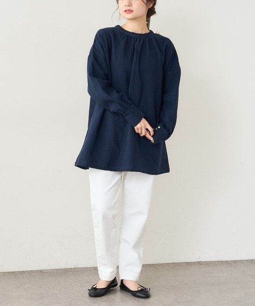 PUAL CE CIN（ピュアルセシン）の「【JAPAN】カツラギストレッチスリムパンツ（その他パンツ・レディース・ホワイト/ベージュ/ネイビー/ナチュラル・FREE）」の10枚目の写真