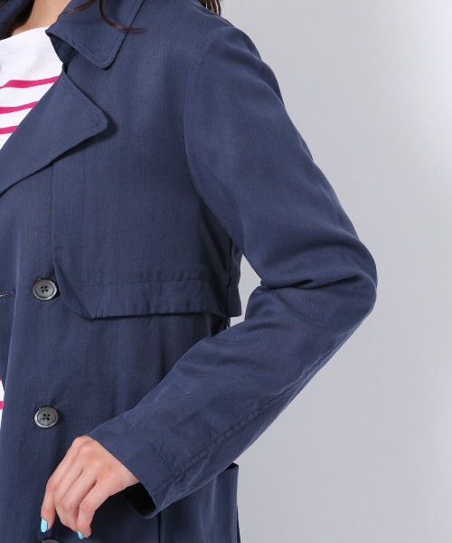 MYSELF ABAHOUSE（マイセルフアバハウス）の「レーヨンツイル ドレストレンチ（トレンチコート・レディース・ベージュ/ネイビー/ダークブルー・FREE）」の11枚目の写真