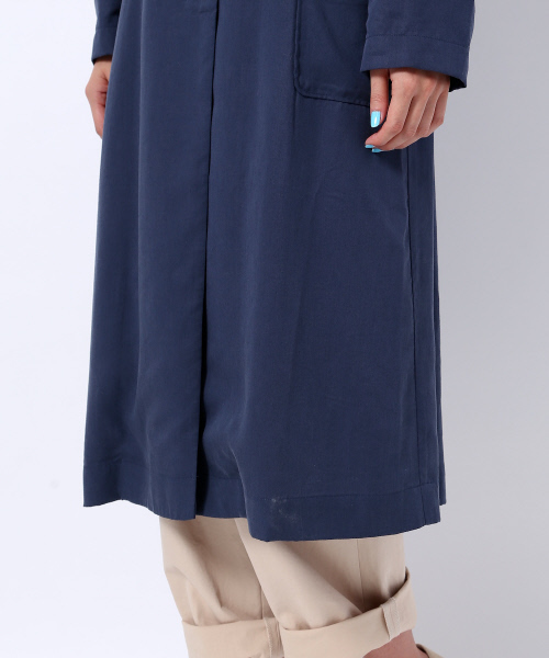 MYSELF ABAHOUSE（マイセルフアバハウス）の「レーヨンツイル ドレストレンチ（トレンチコート・レディース・ベージュ/ネイビー/ダークブルー・FREE）」の14枚目の写真