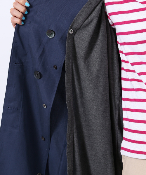 MYSELF ABAHOUSE（マイセルフアバハウス）の「レーヨンツイル ドレストレンチ（トレンチコート・レディース・ベージュ/ネイビー/ダークブルー・FREE）」の15枚目の写真