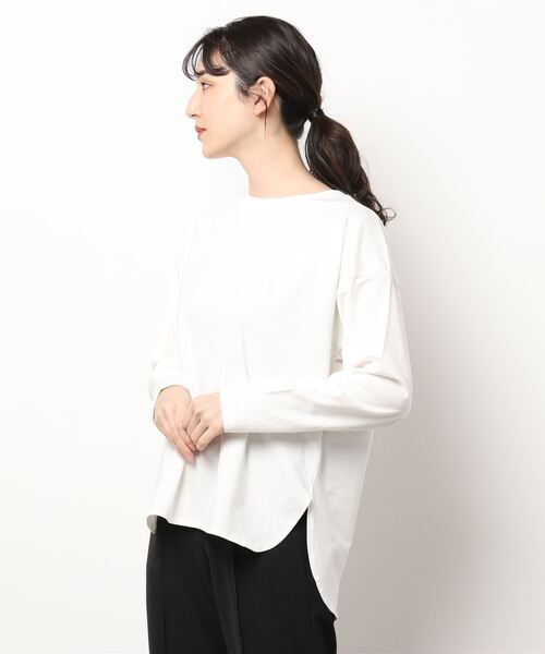 AMERICAN HOLIC（アメリカンホリック）の「バック切り替えカットプルオーバー（Tシャツ/カットソー・レディース・チャコールグレー/オフホワイト・M/L）」の21枚目の写真