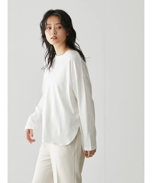 AMERICAN HOLIC（アメリカンホリック）の「バック切り替えカットプルオーバー（Tシャツ/カットソー・レディース・チャコールグレー/オフホワイト・M/L）」の5枚目の写真