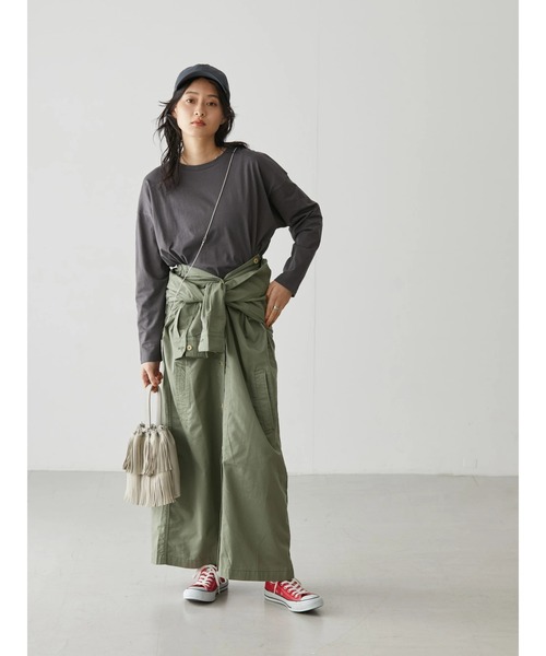 AMERICAN HOLIC（アメリカンホリック）の「バック切り替えカットプルオーバー（Tシャツ/カットソー・レディース・チャコールグレー/オフホワイト・M/L）」の10枚目の写真