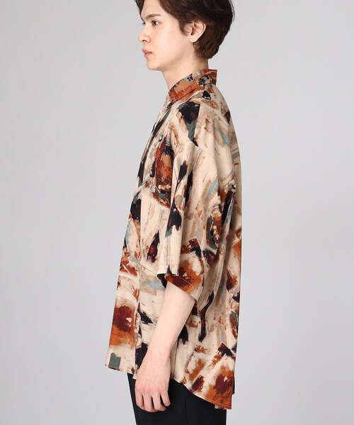 tk.TAKEO KIKUCHI（ティーケータケオキクチ）の「◆レトロ柄シャツ（シャツ/ブラウス・メンズ・ベージュ系3/ネイビー系3/ダークグリーン系3・03/02）」の6枚目の写真