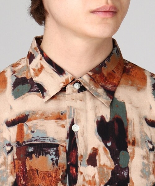 tk.TAKEO KIKUCHI（ティーケータケオキクチ）の「◆レトロ柄シャツ（シャツ/ブラウス・メンズ・ベージュ系3/ネイビー系3/ダークグリーン系3・03/02）」の8枚目の写真