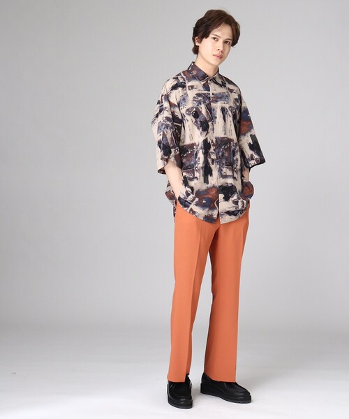 tk.TAKEO KIKUCHI（ティーケータケオキクチ）の「◆レトロ柄シャツ（シャツ/ブラウス・メンズ・ベージュ系3/ネイビー系3/ダークグリーン系3・03/02）」の14枚目の写真