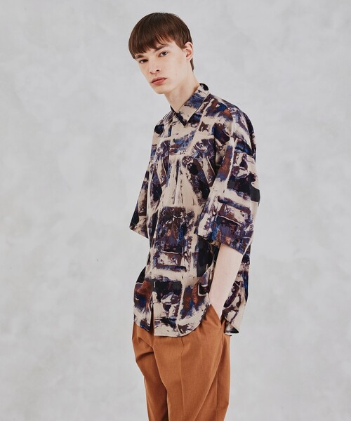 tk.TAKEO KIKUCHI（ティーケータケオキクチ）の「◆レトロ柄シャツ（シャツ/ブラウス・メンズ・ベージュ系3/ネイビー系3/ダークグリーン系3・03/02）」の20枚目の写真