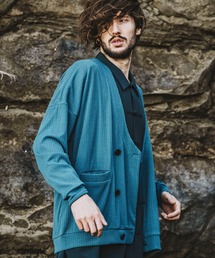 【NO ID.】Rib Big Cardigan / テレコ ビッグ カーディガン