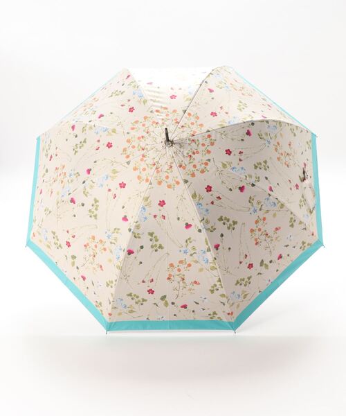 macocca（マコッカ）の「完全遮光 UVカット100% 日傘 晴雨兼用 ジャンプ傘 デザインシリーズ ボタニカル柄（長傘・レディース・ピンク/イエロー/オレンジ/ブルーグリーン・FREE）」の5枚目の写真
