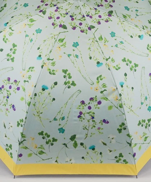 macocca（マコッカ）の「完全遮光 UVカット100% 日傘 晴雨兼用 ジャンプ傘 デザインシリーズ ボタニカル柄（長傘・レディース・ピンク/イエロー/オレンジ/ブルーグリーン・FREE）」の15枚目の写真