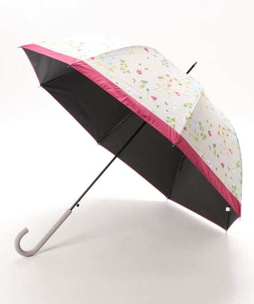 macocca（マコッカ）の「完全遮光 UVカット100% 日傘 晴雨兼用 ジャンプ傘 デザインシリーズ ボタニカル柄（長傘・レディース・ピンク/イエロー/オレンジ/ブルーグリーン・FREE）」の16枚目の写真