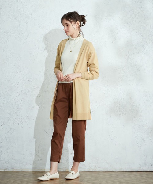 LE SOUK HOLIDAY(ルスークホリデー)の「ミドル丈トッパーカーディガン(カーディガン/ボレロ・レディース・ベージュ/ネイビー/ライトグレー・M/L)」の4枚目の写真