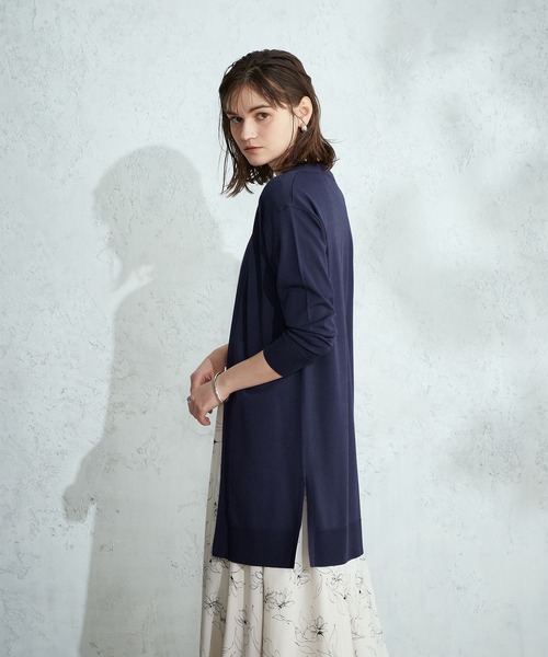 LE SOUK HOLIDAY(ルスークホリデー)の「ミドル丈トッパーカーディガン(カーディガン/ボレロ・レディース・ベージュ/ネイビー/ライトグレー・M/L)」の11枚目の写真