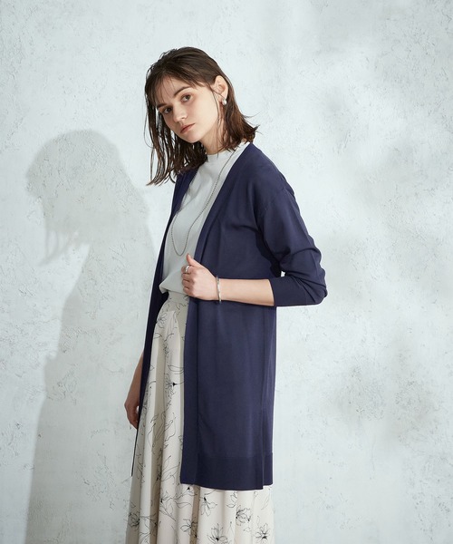 LE SOUK HOLIDAY(ルスークホリデー)の「ミドル丈トッパーカーディガン(カーディガン/ボレロ・レディース・ベージュ/ネイビー/ライトグレー・M/L)」の9枚目の写真