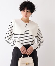 OPAQUE.CLIP | 【3way】レイヤードセーラーカラーニット(ニット/セーター)