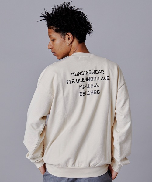 Penguin by Munsingwear（ペンギン バイ マンシングウェア）の「ペンギン バイ マンシングウェア ロサンゼルスアパレル G.M スウェット メンズ ユニセックス ウェア スポーツウェア ゴルフ（スウェット・メンズ・ホワイト/ブルー/ブラウン・S/M/L/XL）」の2枚目の写真