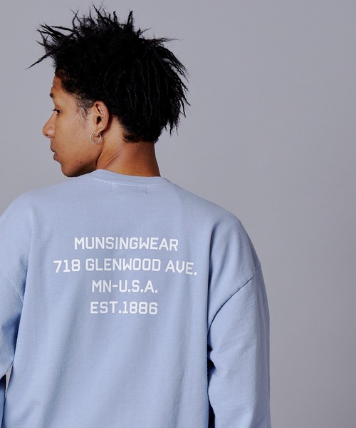 Penguin by Munsingwear（ペンギン バイ マンシングウェア）の「ペンギン バイ マンシングウェア ロサンゼルスアパレル G.M スウェット メンズ ユニセックス ウェア スポーツウェア ゴルフ（スウェット・メンズ・ホワイト/ブルー/ブラウン・S/M/L/XL）」の9枚目の写真