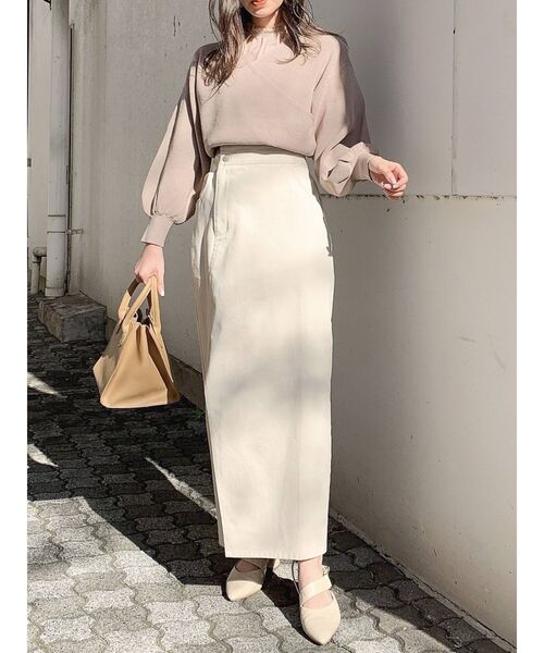 dazzlin（ダズリン）の「チュールレイヤードカシュクールニットⅡ（ニット/セーター・レディース・ベージュ/ピンク/グレー/モカ・FREE）」の13枚目の写真