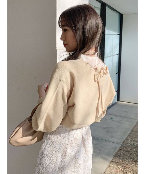 dazzlin（ダズリン）の「チュールレイヤードカシュクールニットⅡ（ニット/セーター・レディース・ベージュ/ピンク/グレー/モカ・FREE）」の17枚目の写真