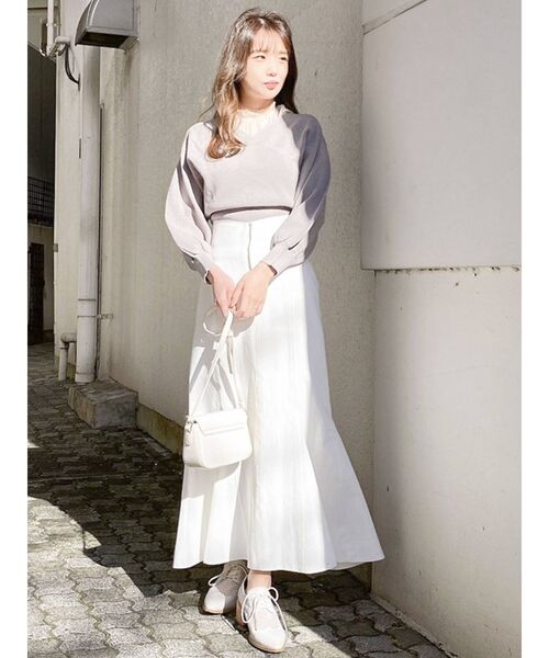 dazzlin（ダズリン）の「チュールレイヤードカシュクールニットⅡ（ニット/セーター・レディース・ベージュ/ピンク/グレー/モカ・FREE）」の22枚目の写真