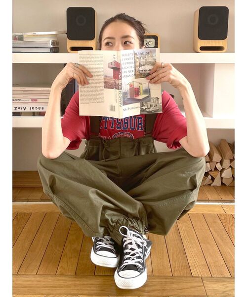 Ungrid(アングリッド)の「カレッジロゴビッグTee(Tシャツ/カットソー・レディース・チャコールグレー/ライトグレー/レッド/グリーン・FREE)」の11枚目の写真