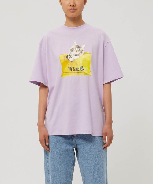 MSGM（エムエスジーエム）の「MSGM CAT LOGO BAG グラフィックT