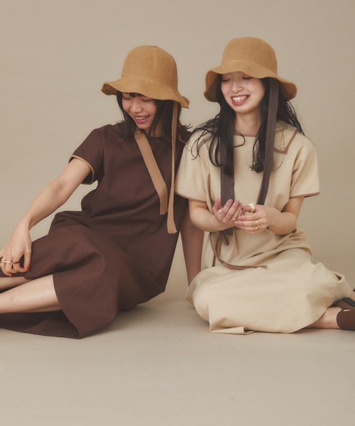 moi tytto（モイテュット）の「【再発売】リボン付きカギ編みバケットハット（ハット・レディース・ベージュ/ブラウン/ブラック・FREE）」の21枚目の写真