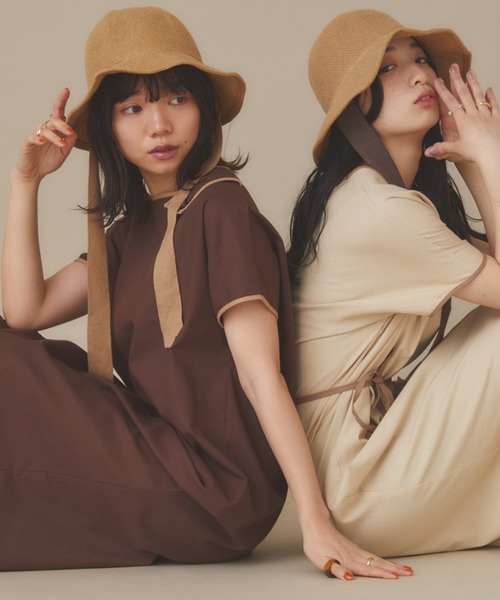 moi tytto（モイテュット）の「【再発売】リボン付きカギ編みバケット