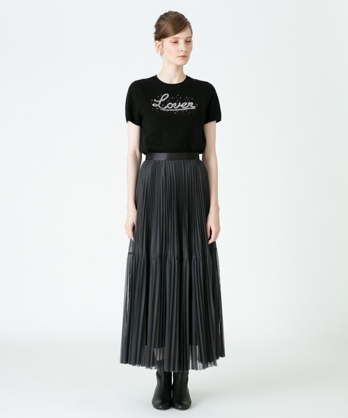 LOULOU WILLOUGHBY(ルルウィルビー)の「【LOULOU WILLOUGHBY】チュールティアードプリーツスカート(スカート・レディース・ブラック・2/1)」の6枚目の写真