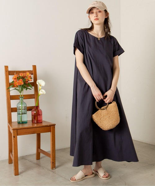 ANGIE（アンジー）の「コットンＡラインマキシワンピース（ワンピース・レディース・ネイビー/レッド/ブラック/グリーン・FREE）」の17枚目の写真