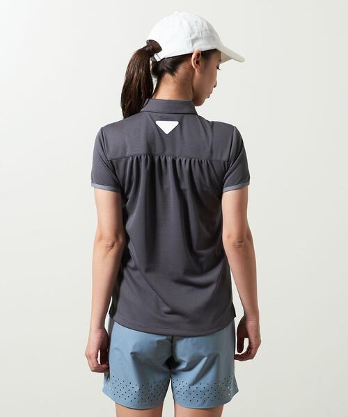 ユナイテッドアローズ　フリル付きネイビーポロシャツ 半袖　美品 ユナイテッドアローズ フリル付きネイビーポロシャツ 半袖 美品